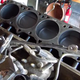 Removing the cylinder head exposed the tops of the pistons.